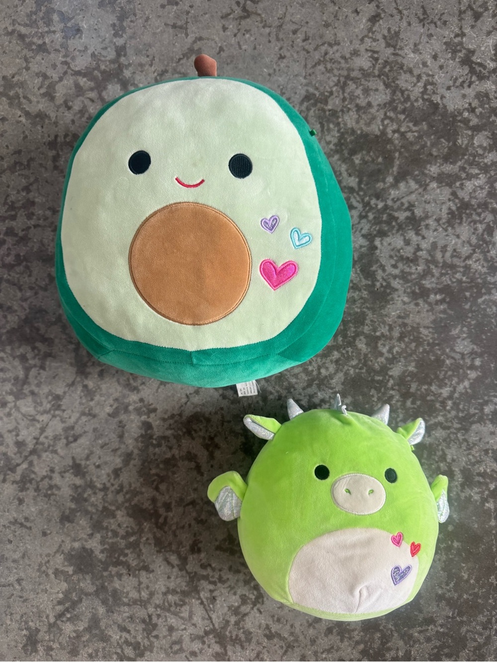 Avocado & Green Dragon Plush Duo - Squishmallow